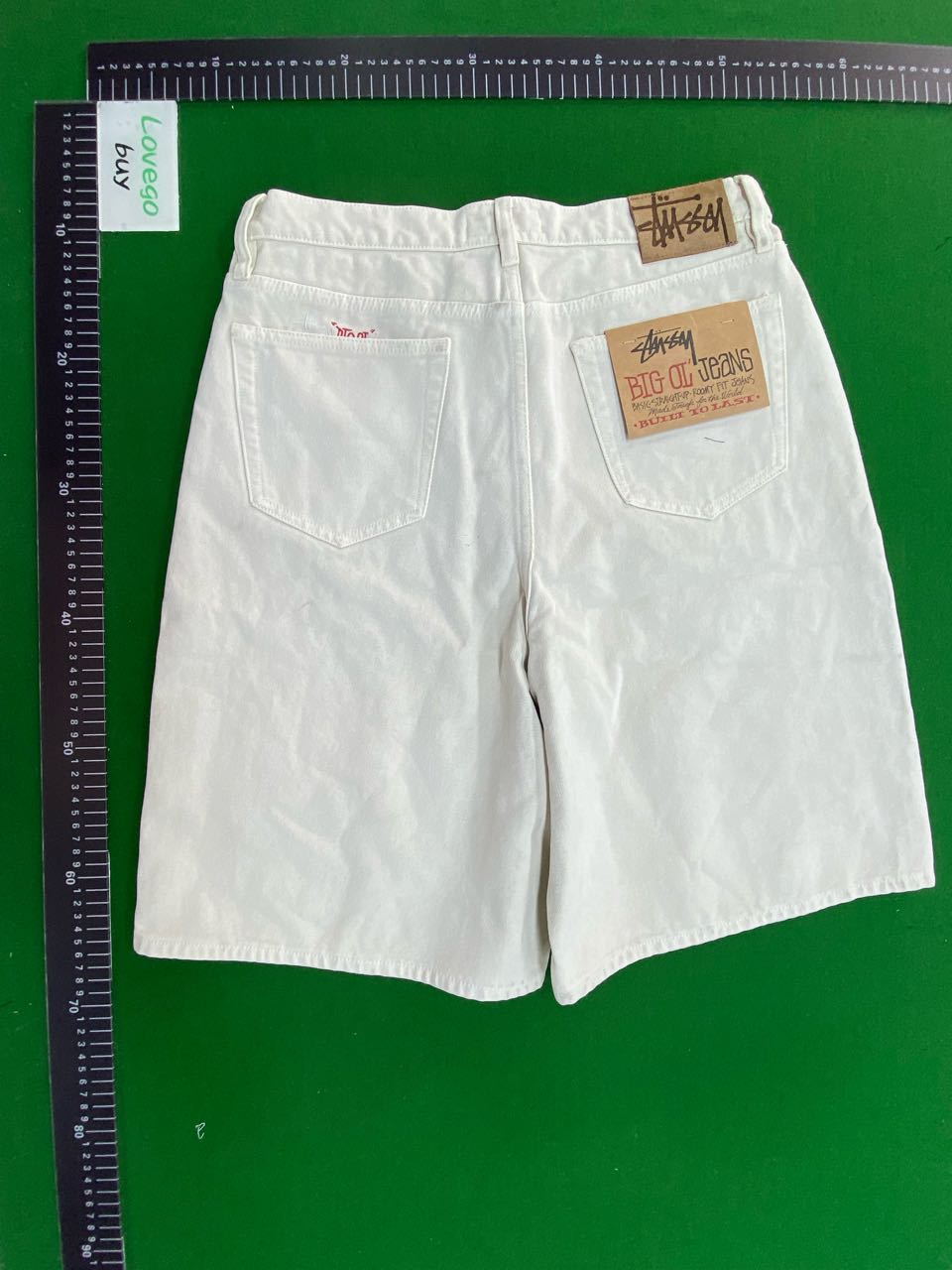 白色White Canva 后袋刺绣